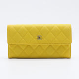 CC French Flap Wallet Caviar Long