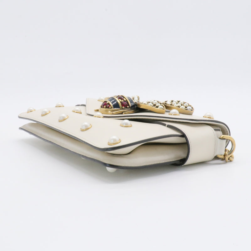 Pearl Studded Mini Broadway Bee Shoulder Bag