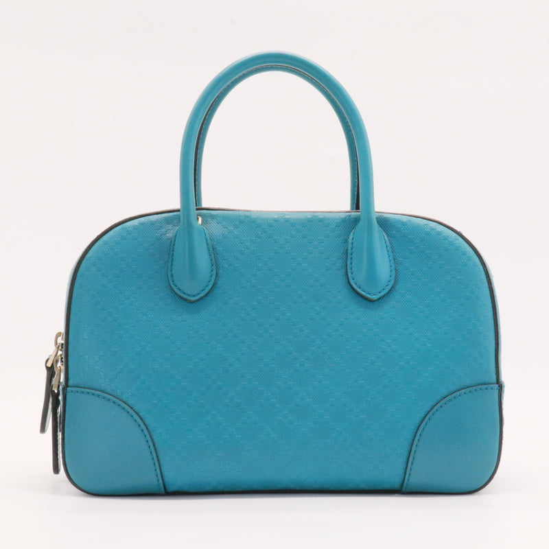 Bright Top Handle Bag Diamante Leather Small