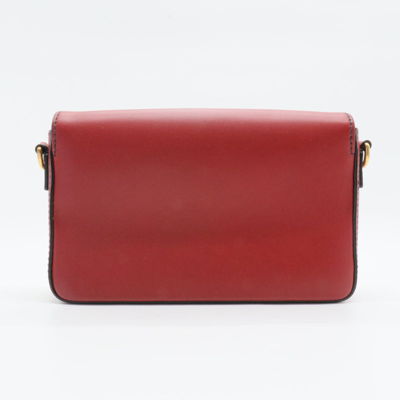 Red JAdior Leather Handbag