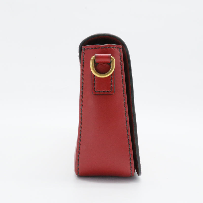 Red JAdior Leather Handbag