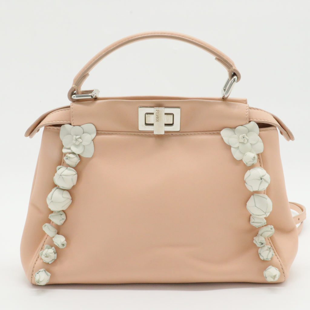 Rosebud Peekaboo Iconic Bag Leather with Applique Mini