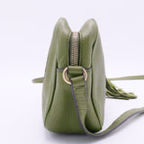 Pebbled Calfskin Small Soho Disco Bag Green