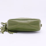 Pebbled Calfskin Small Soho Disco Bag Green