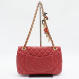 Camellia Charm Small Classic Single Flap Bag