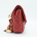 Camellia Charm Small Classic Single Flap Bag