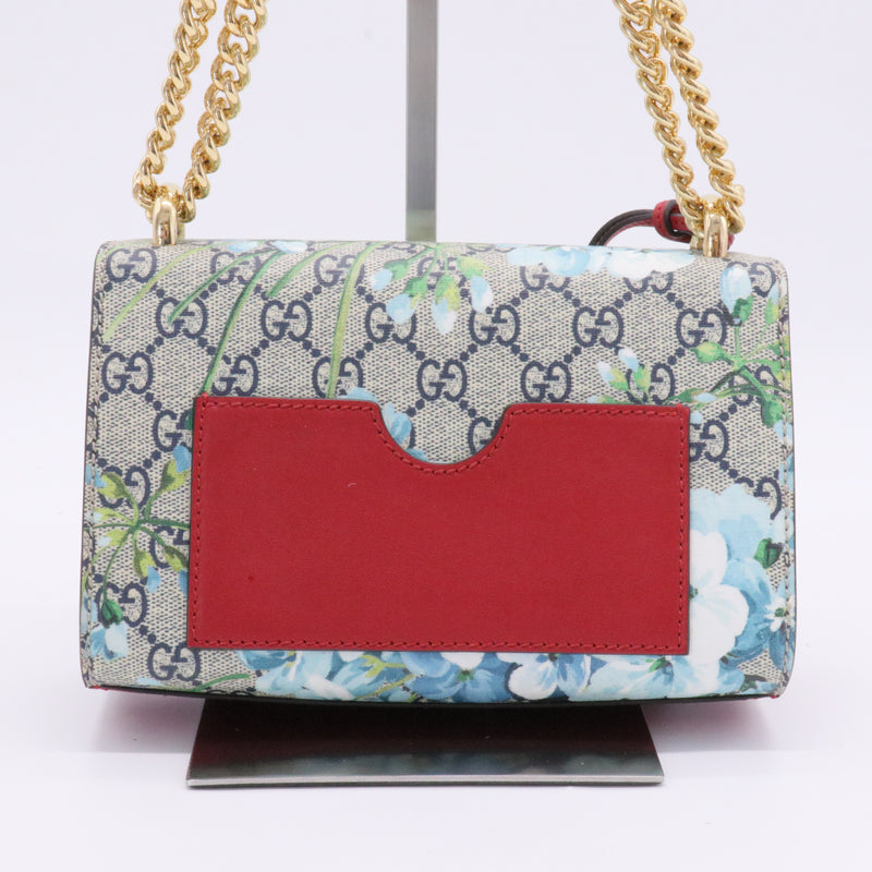 Padlock Shoulder Bag Blooms Print GG Coated Canvas Small