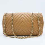 Surpique CC Flap Bag Chevron Lambskin Jumbo