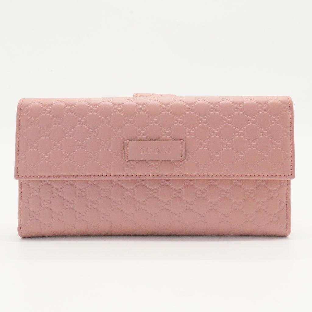 Microguccissima Continental Flap Wallet Soft Pink