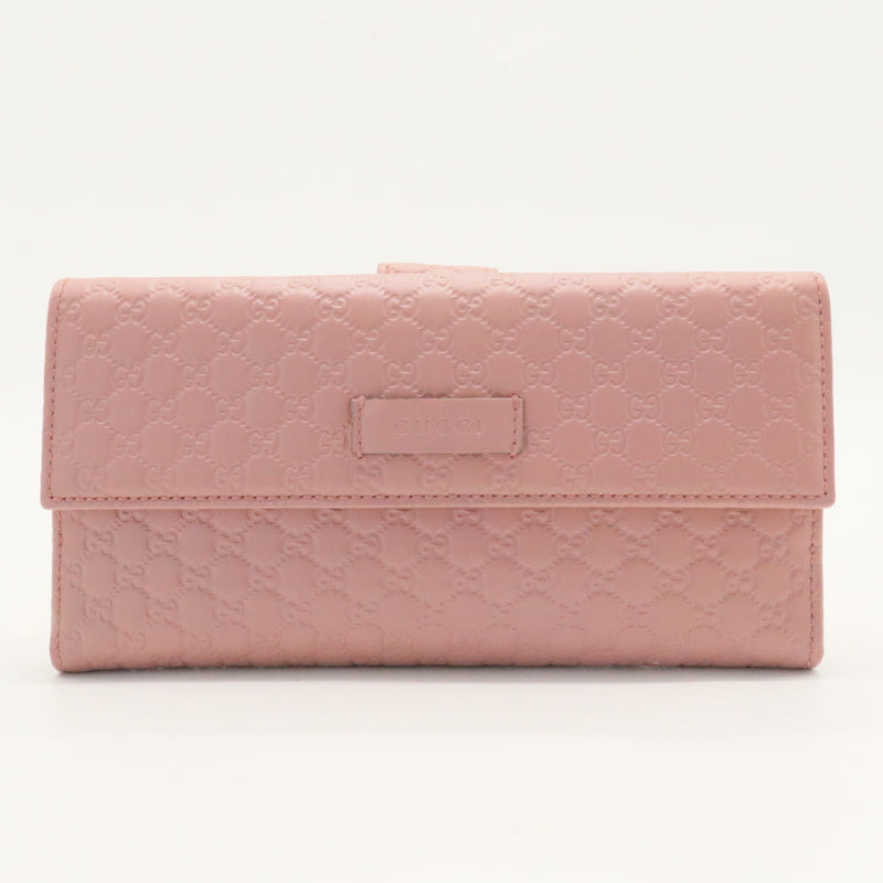 Microguccissima Continental Flap Wallet Soft Pink