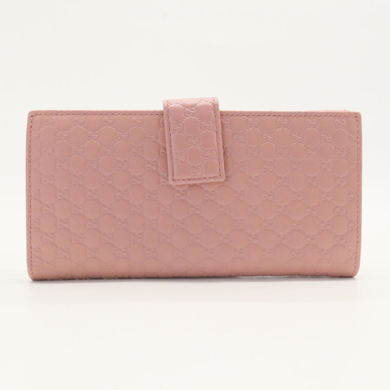 Microguccissima Continental Flap Wallet Soft Pink