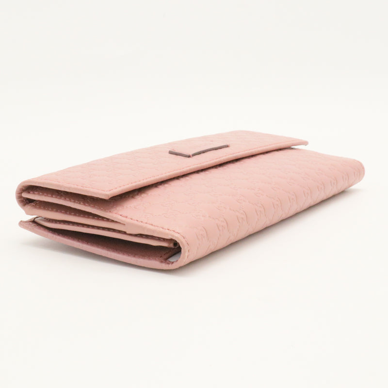 Microguccissima Continental Flap Wallet Soft Pink