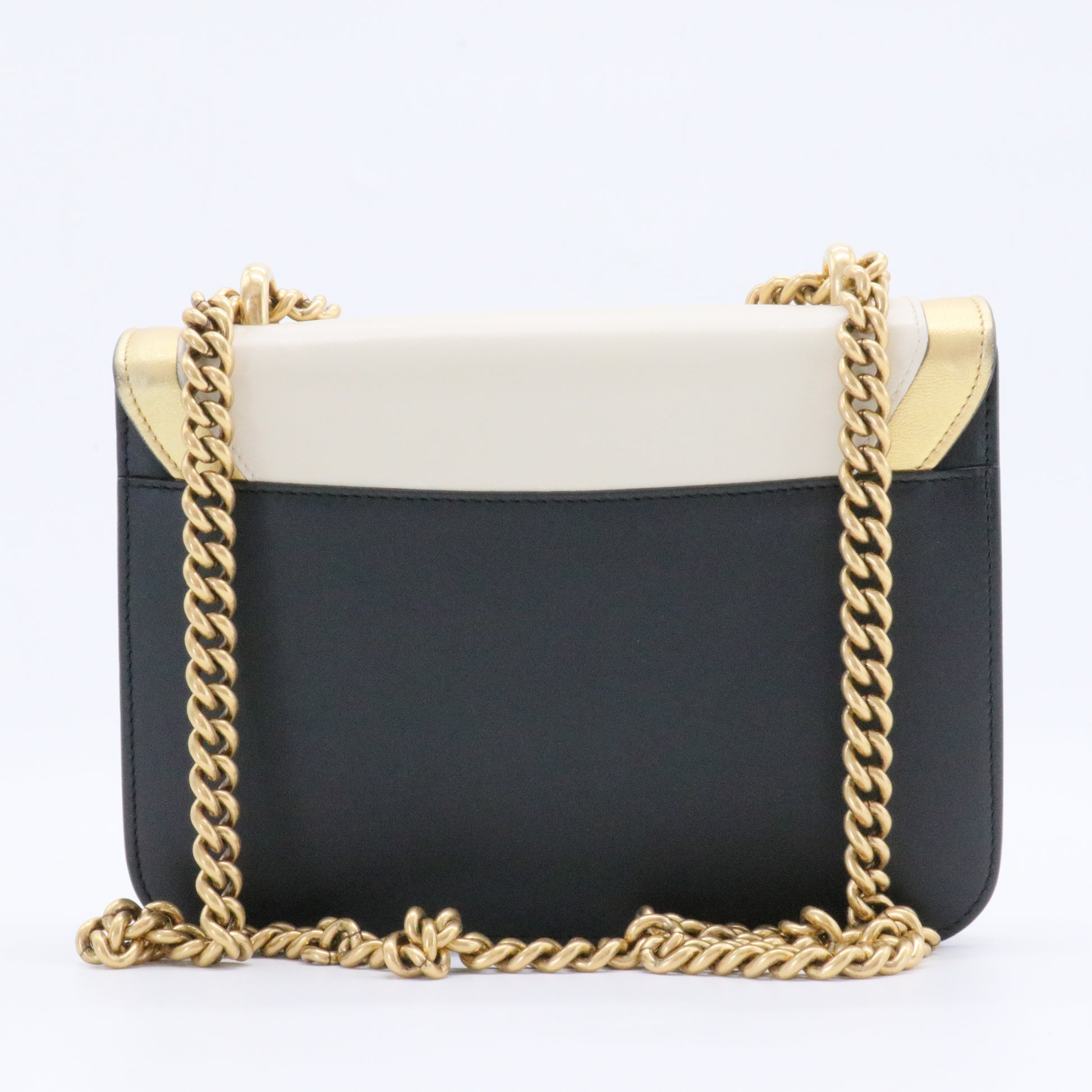 Pearly Peony Chain Shoulder Bag Leather Small