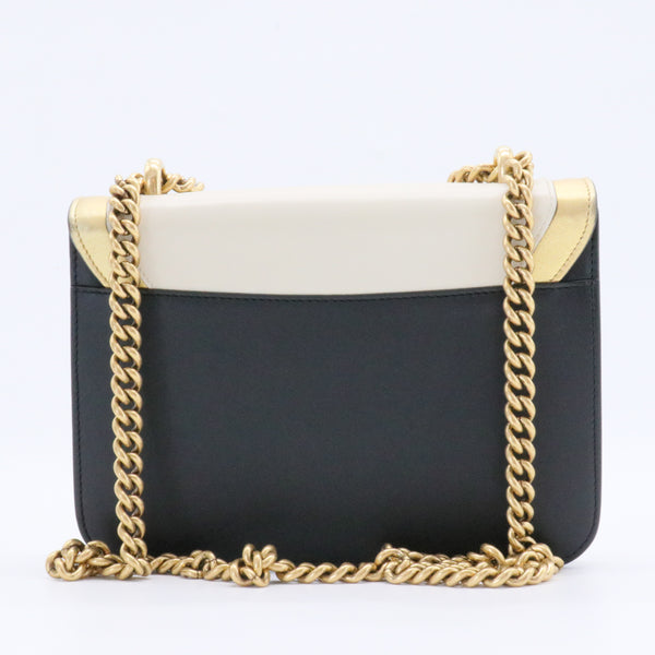 Pearly Peony Chain Shoulder Bag Leather Small