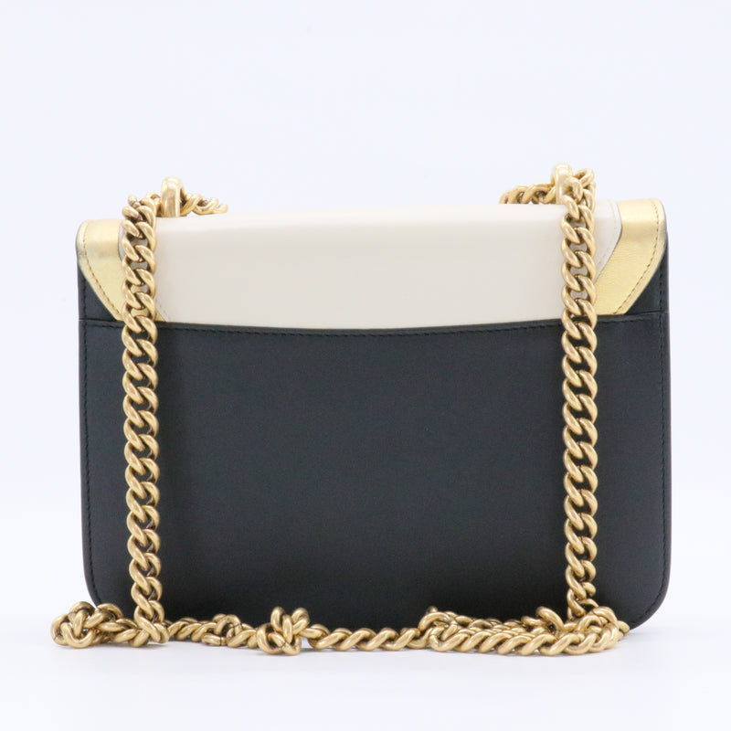 Pearly Peony Chain Shoulder Bag Leather Small