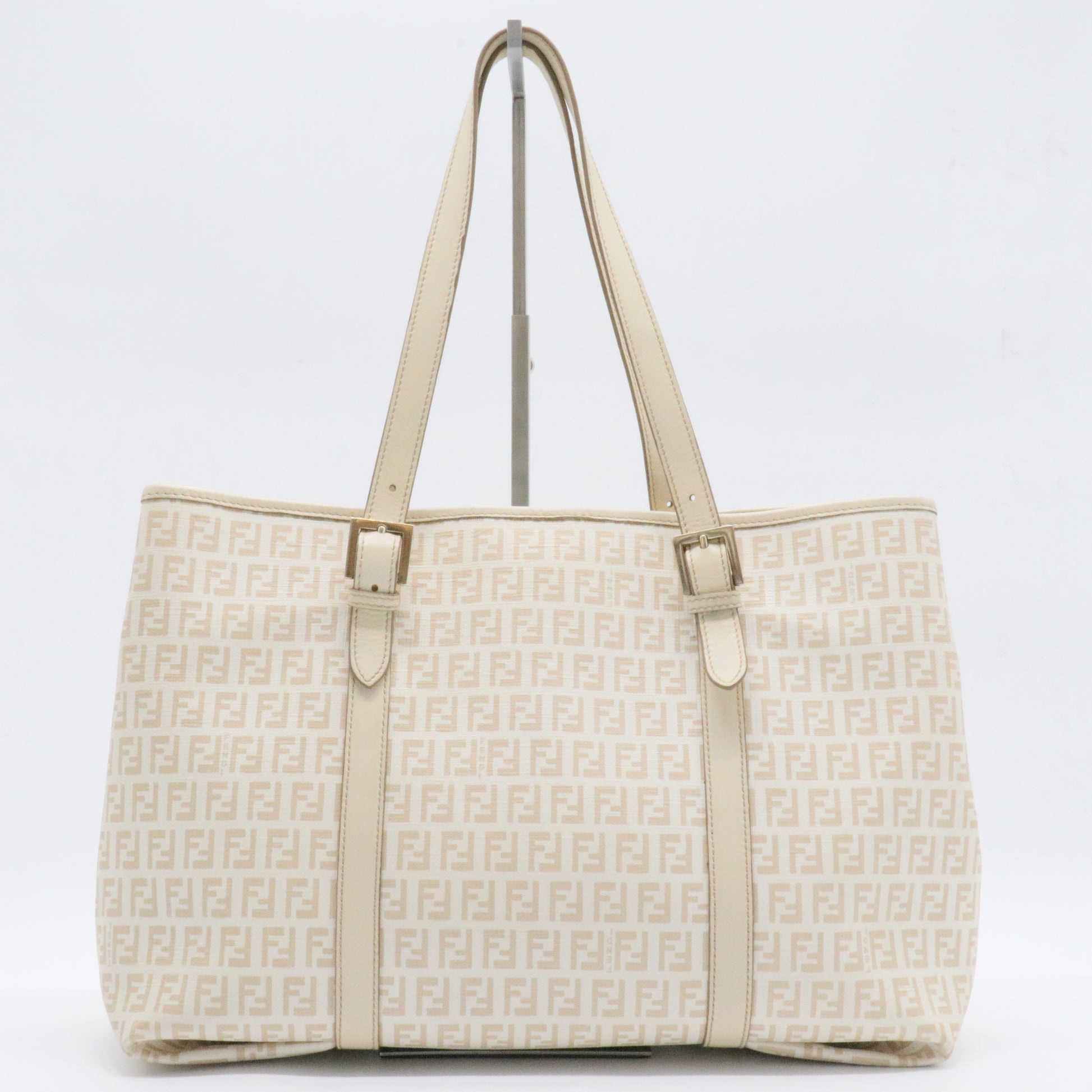 Belted Handle Tote Zucchino Coated Canvas Large
