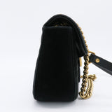 GG Marmont Flap Bag Matelasse Velvet Mini