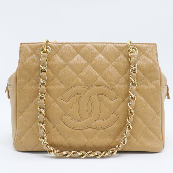 Petite Timeless Tote Quilted Caviar