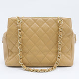 Petite Timeless Tote Quilted Caviar