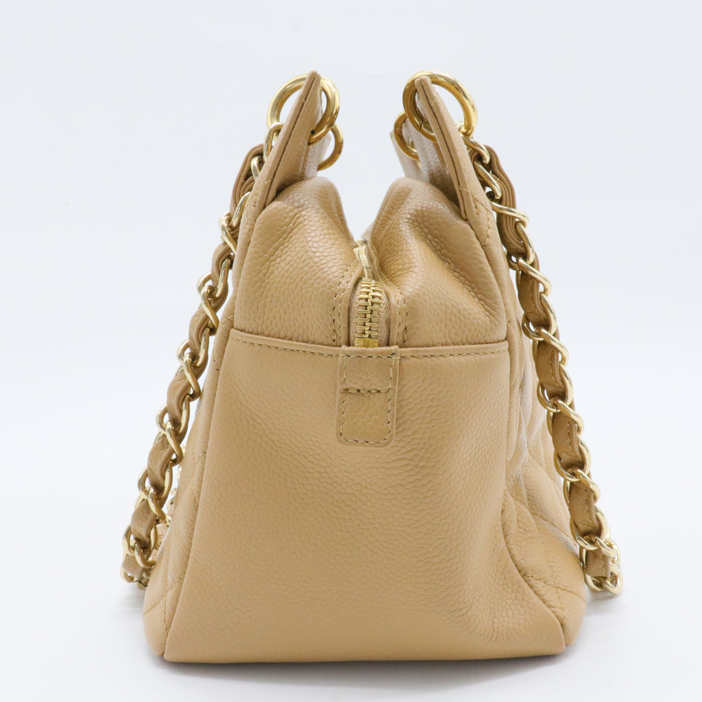 Petite Timeless Tote Quilted Caviar