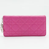 Pink Cannage Quilted Lambskin Leather Diorisssimo Wallet