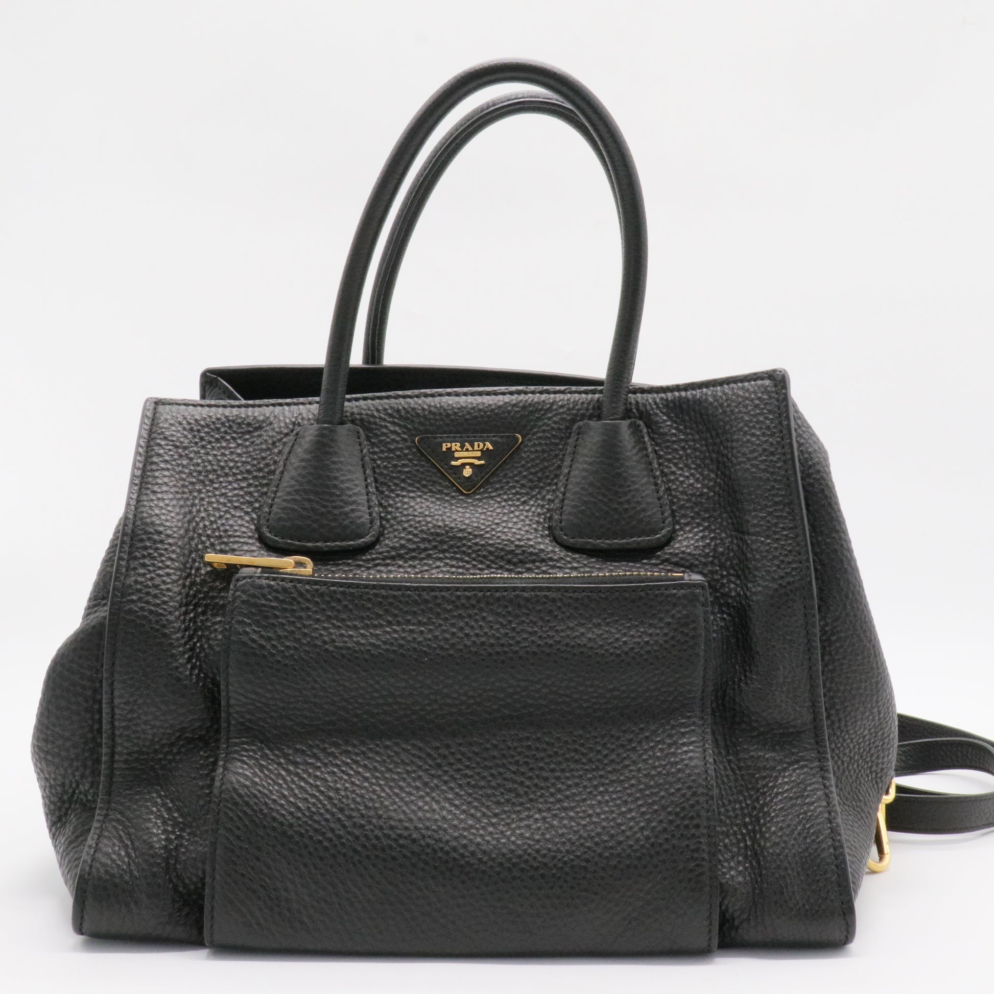 Front Pocket Wing Convertible Tote Vitello Daino