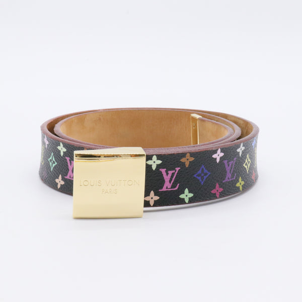 Ceinture Carre Belt Monogram Multicolor Thin 80