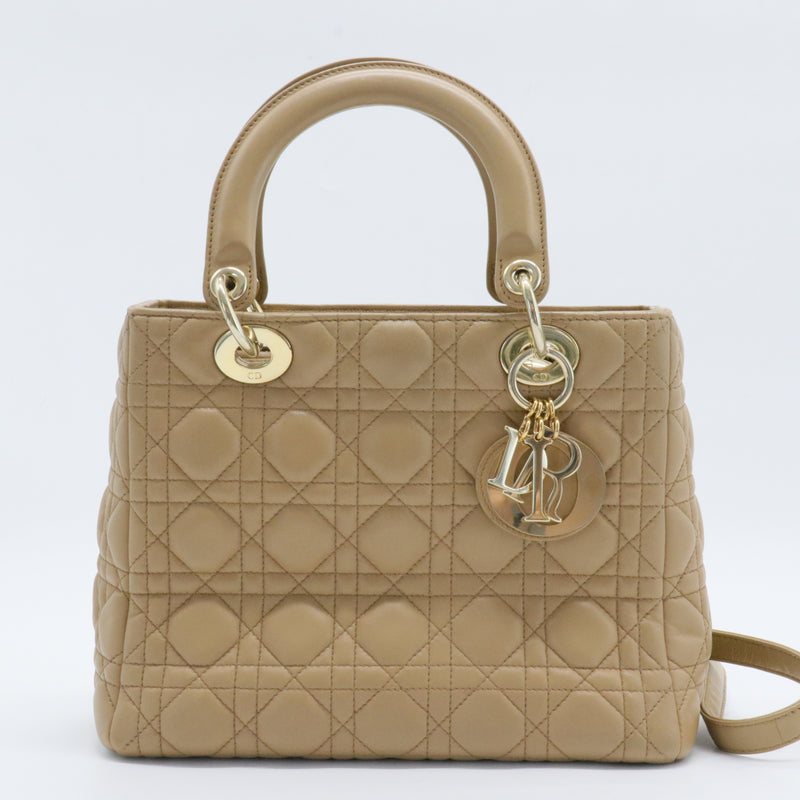 Lady Dior Bag Cannage Quilt Lambskin Medium