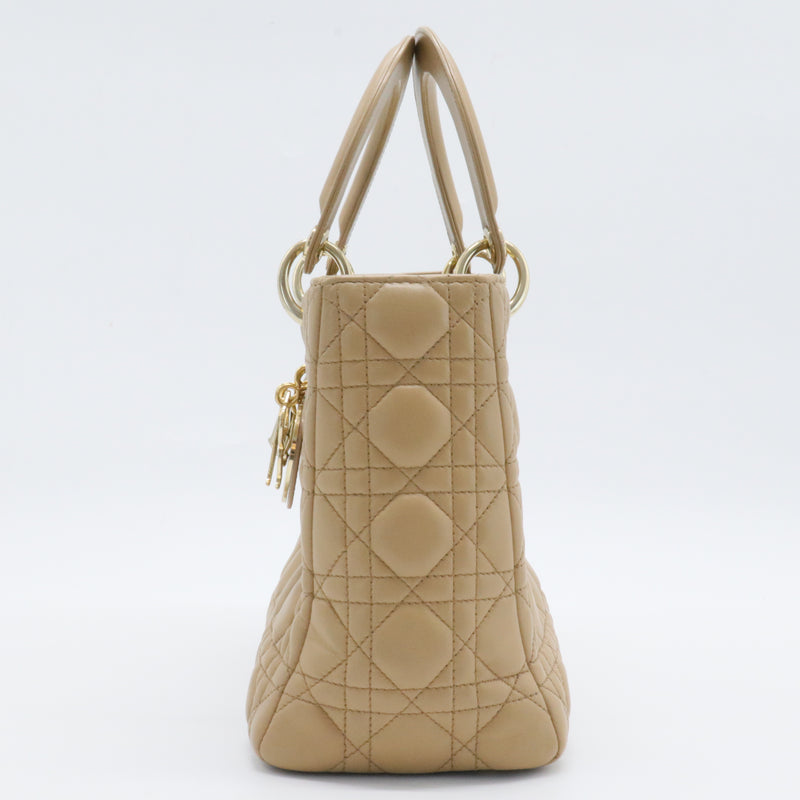 Lady Dior Bag Cannage Quilt Lambskin Medium