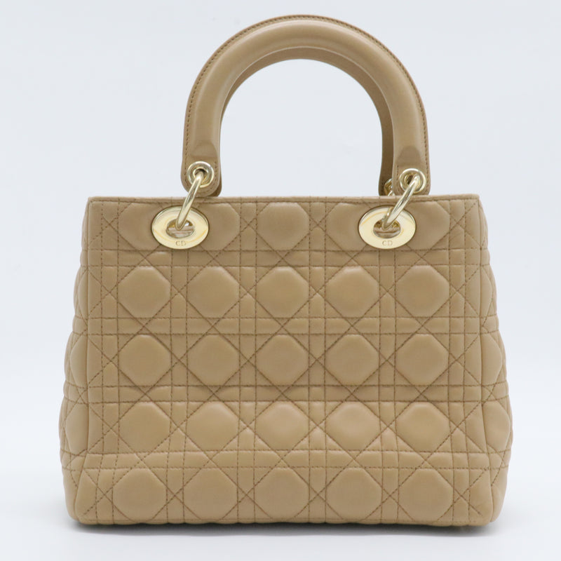 Lady Dior Bag Cannage Quilt Lambskin Medium