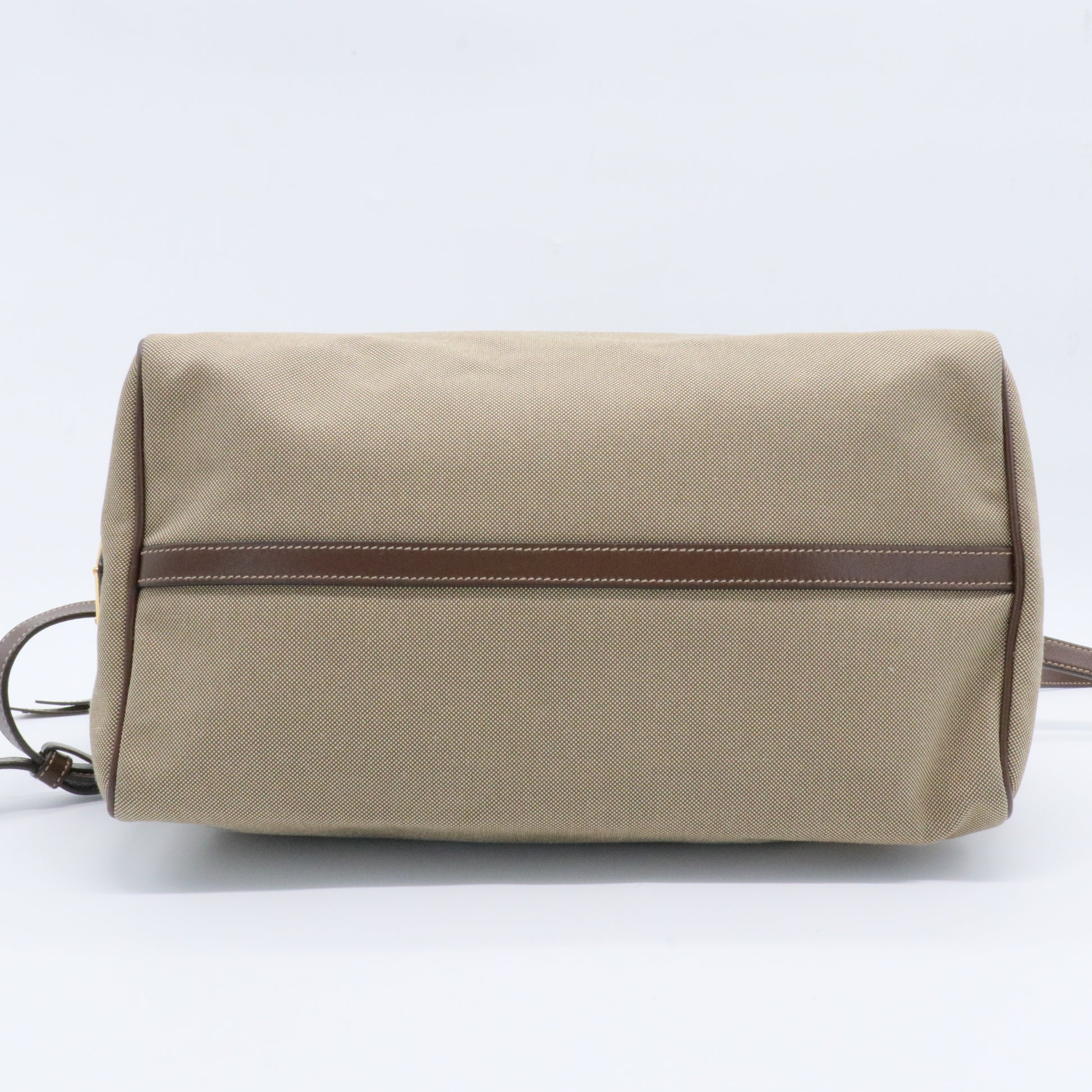 Logo Convertible Zip Satchel Canvas with Leather