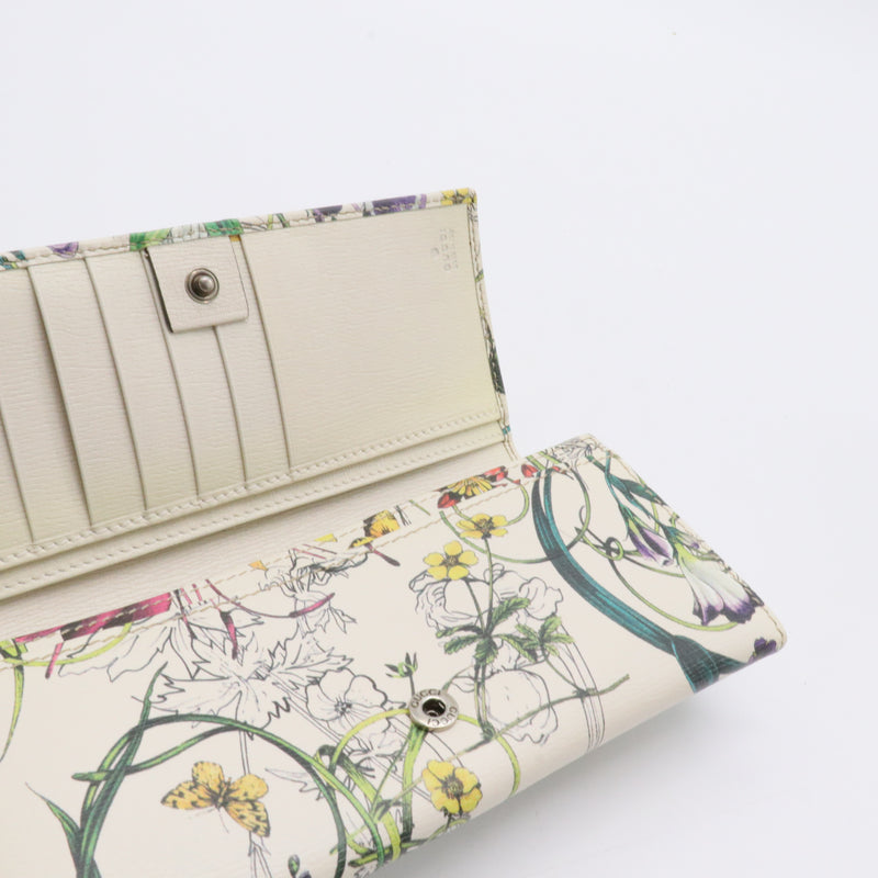 Continental Wallet Flora  Printed Leather