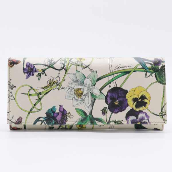 Continental Wallet Flora  Printed Leather