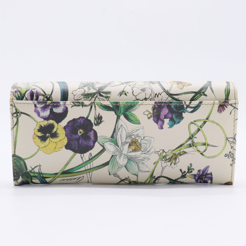 Continental Wallet Flora  Printed Leather