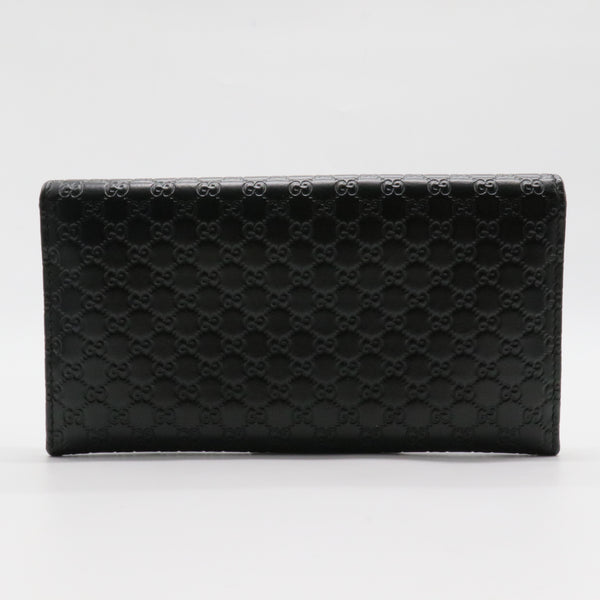 Soft Microguccissima Continental Wallet Black