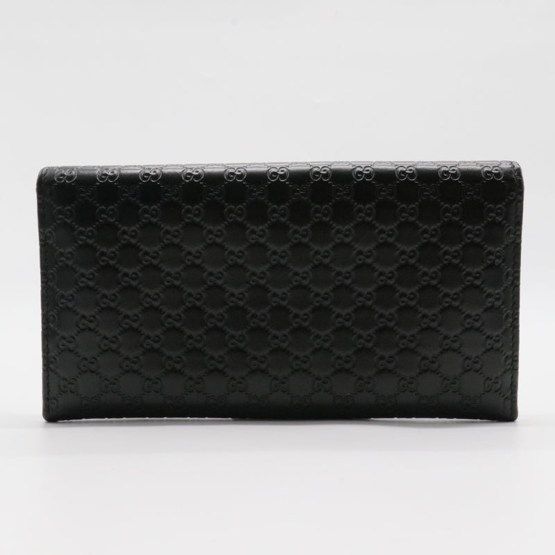 Soft Microguccissima Continental Wallet Black