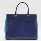 Bicolor Lux Convertible Open Tote Saffiano Leather Medium