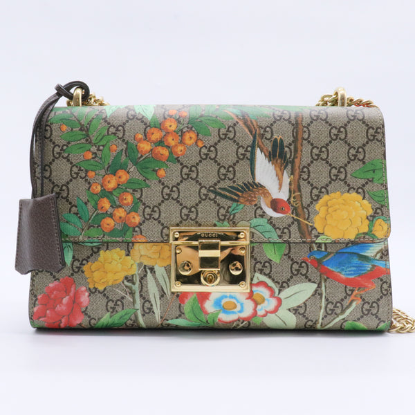 Padlock Shoulder Bag Tian Print GG Coated Canvas Medium