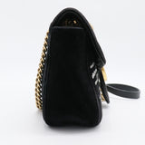 GG Marmont Flap Bag Embellished Matelasse Velvet Small