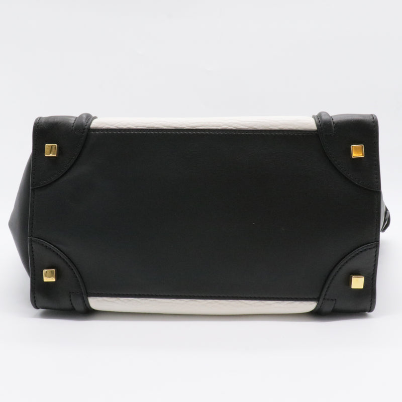 Bicolor Luggage Bag Leather Mini