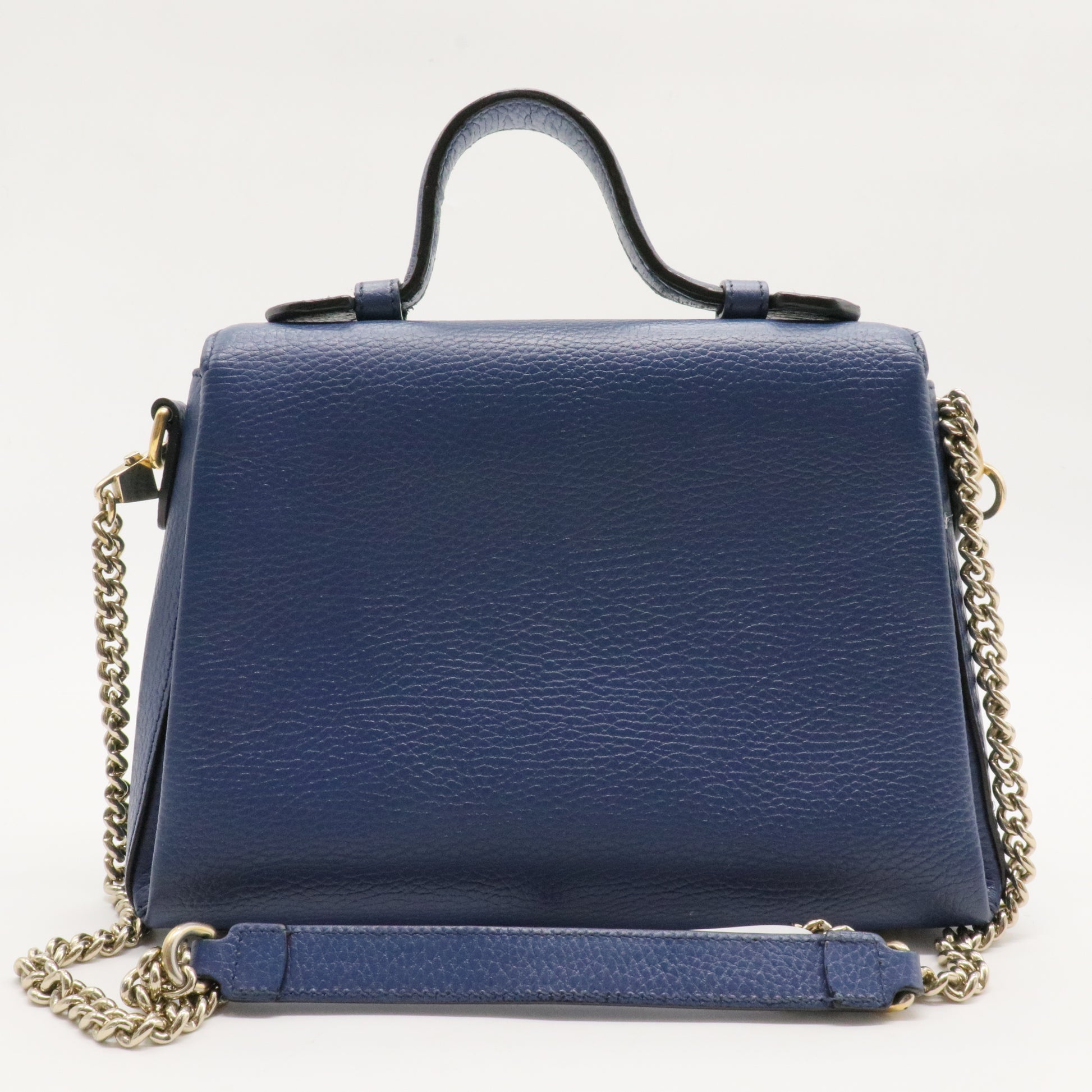 Interlocking Top Handle Bag Leather Small