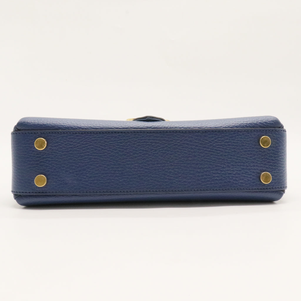 Interlocking Top Handle Bag Leather Small