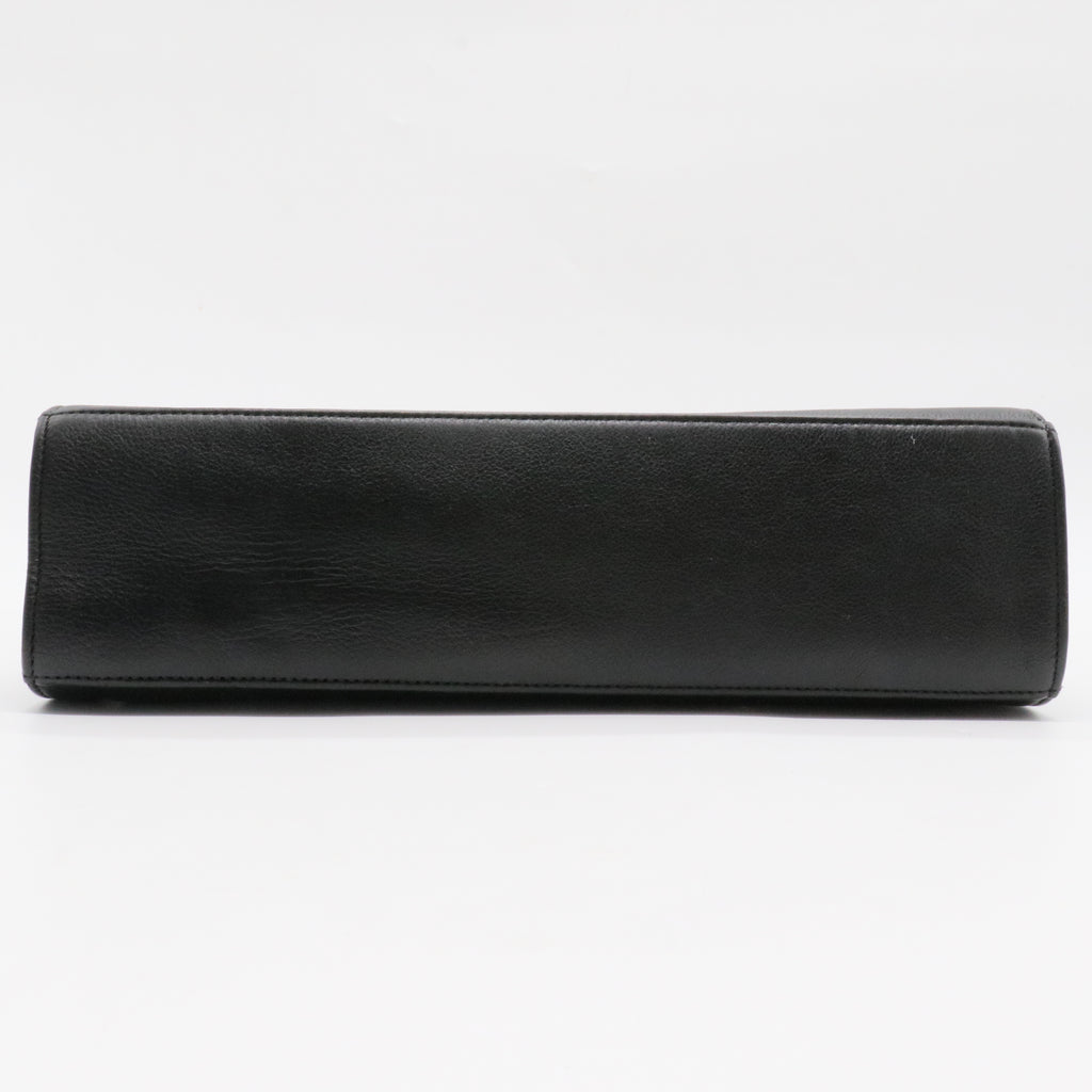 Label Click Flap Bag Quilted Calfskin Medium