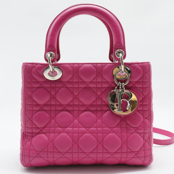 Lady Dior Bag Cannage Quilt Lambskin Medium