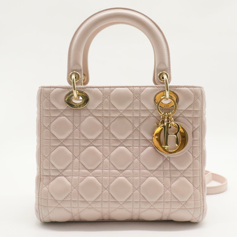 Lady Dior Bag Cannage Quilt Lambskin Medium