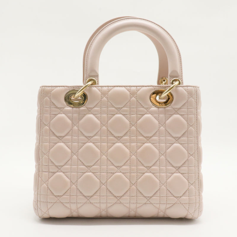 Lady Dior Bag Cannage Quilt Lambskin Medium