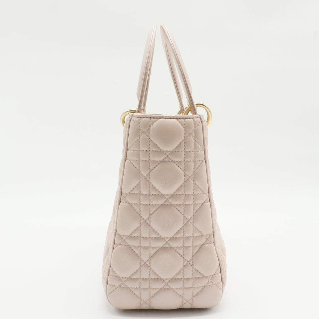 Lady Dior Bag Cannage Quilt Lambskin Medium