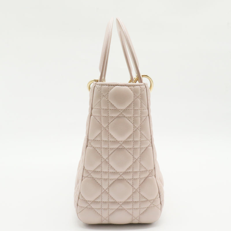 Lady Dior Bag Cannage Quilt Lambskin Medium