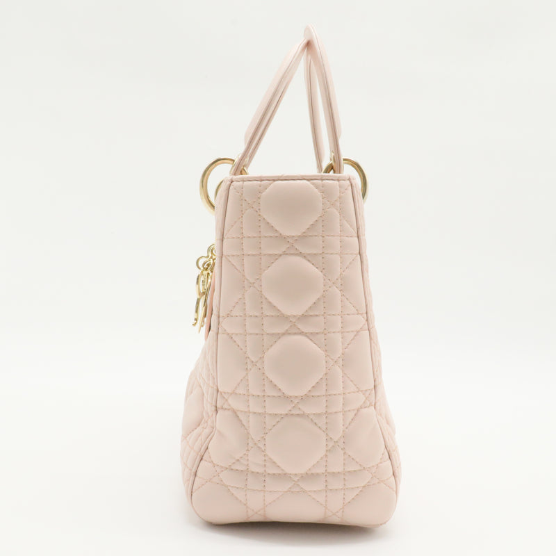 Lady Dior Bag Cannage Quilt Lambskin Medium