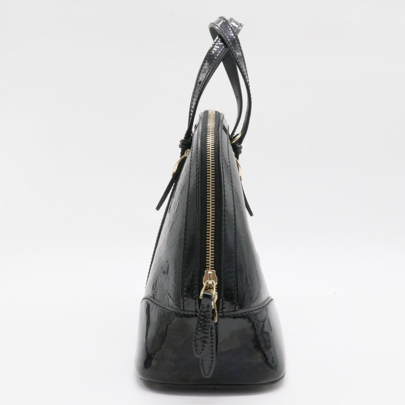 Nice Top Handle Bag Patent Microguccissima Leather Small